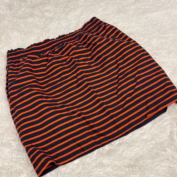 J. Crew Red Blue Striped Elastic Waist Skirt woman’s Size 10 - Picture 9 of 9